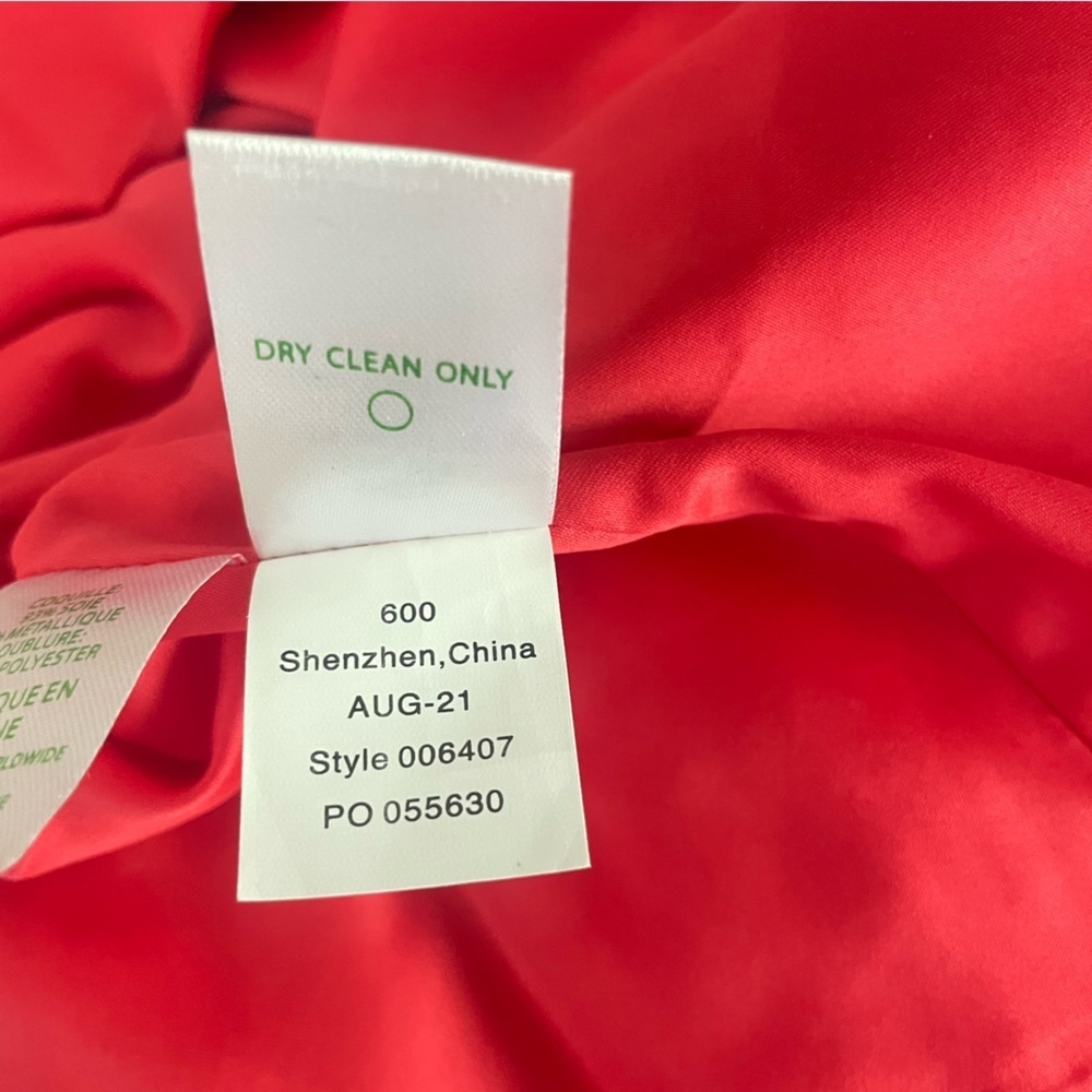 Lilly Pulitzer cleme silk red v-neck dress 26467 - Picture 8 of 8